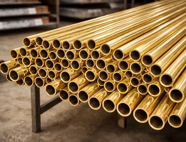 Brass condenser tubes manufacturer in India - Admiralty brass condenser pipes ASTM B111 for steam condensers